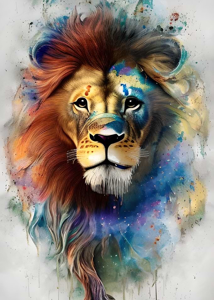 The Lion Animal painted