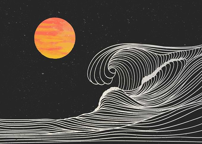 Ocean wave Drawing