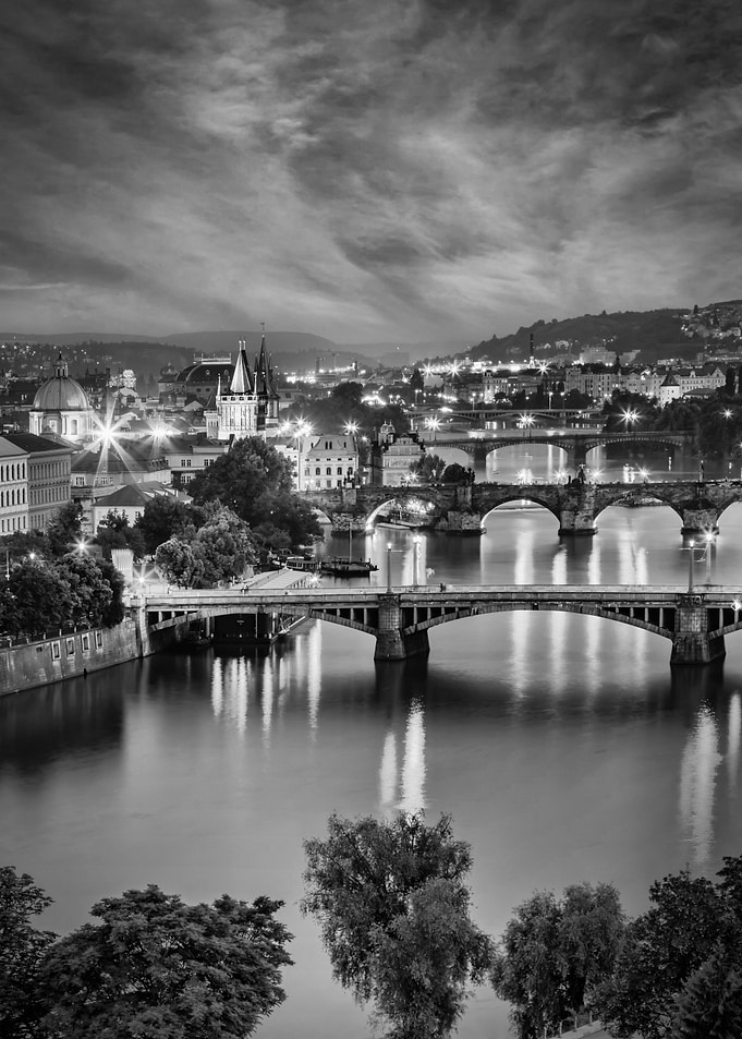 Vltava bridges Prague