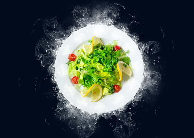 salad lunch smoke