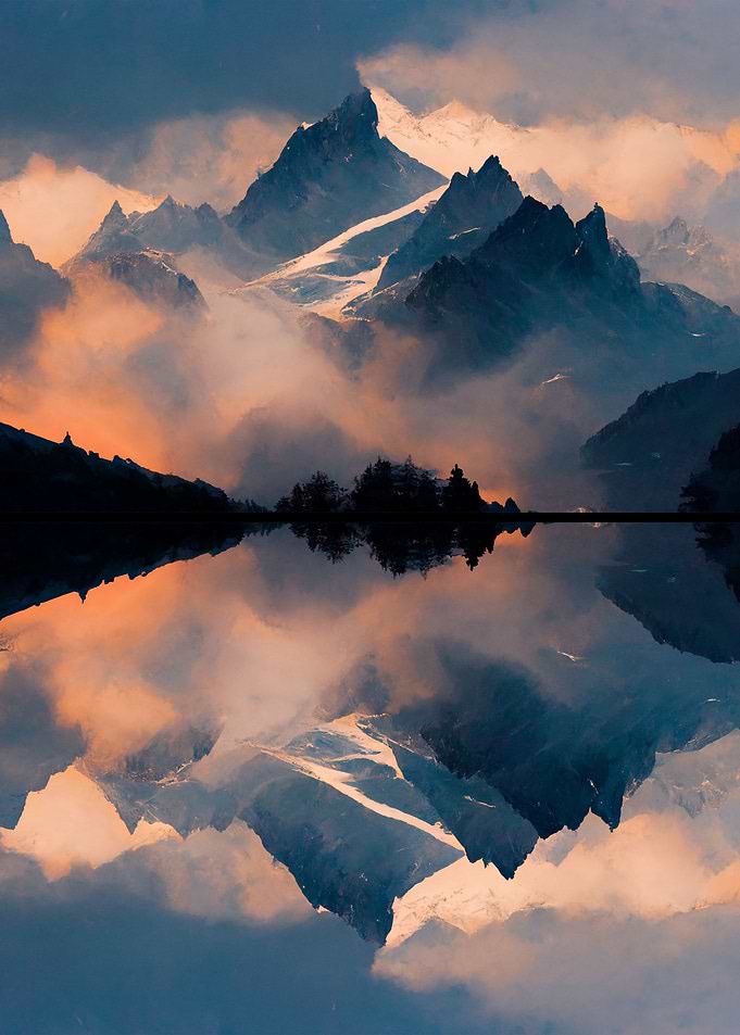 Sunset Snow Mountain