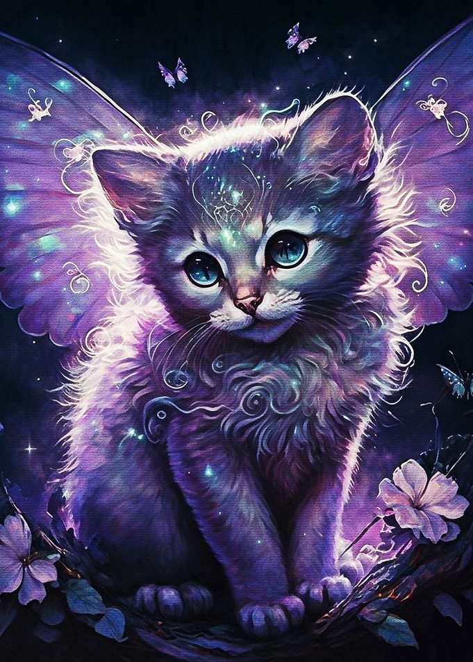 Cute magic cat