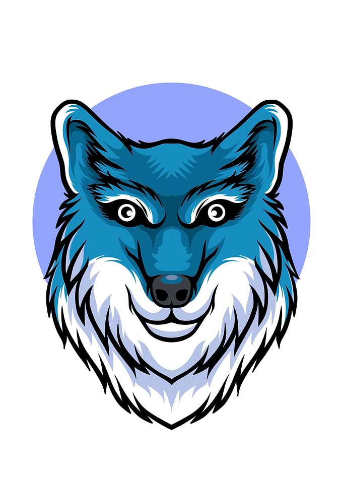 Wolf head illustration