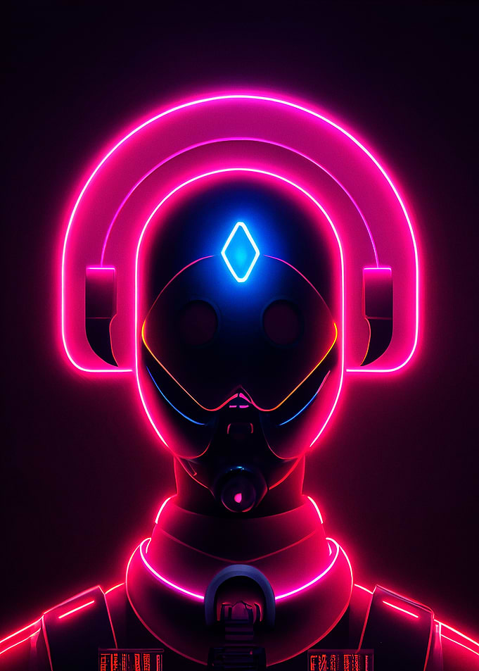commander cyborg neon