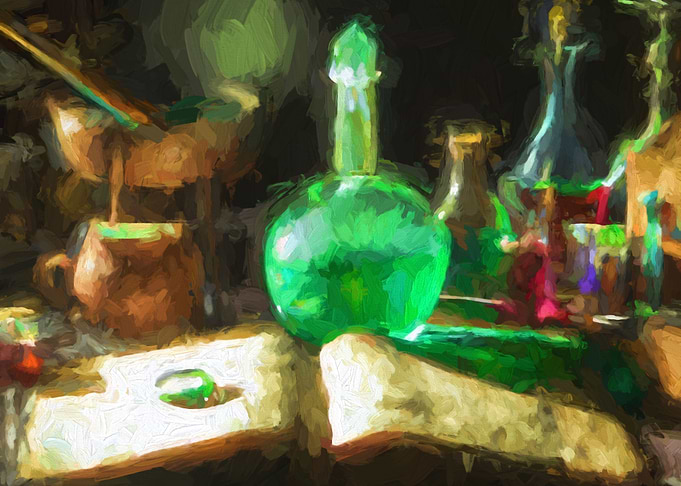 Oil Alchemical Still life