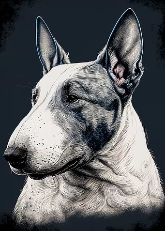 Bull Terrier Dog Portrait