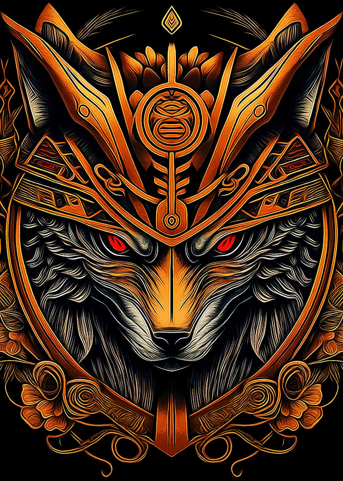 Japan Fox Japanese art 2