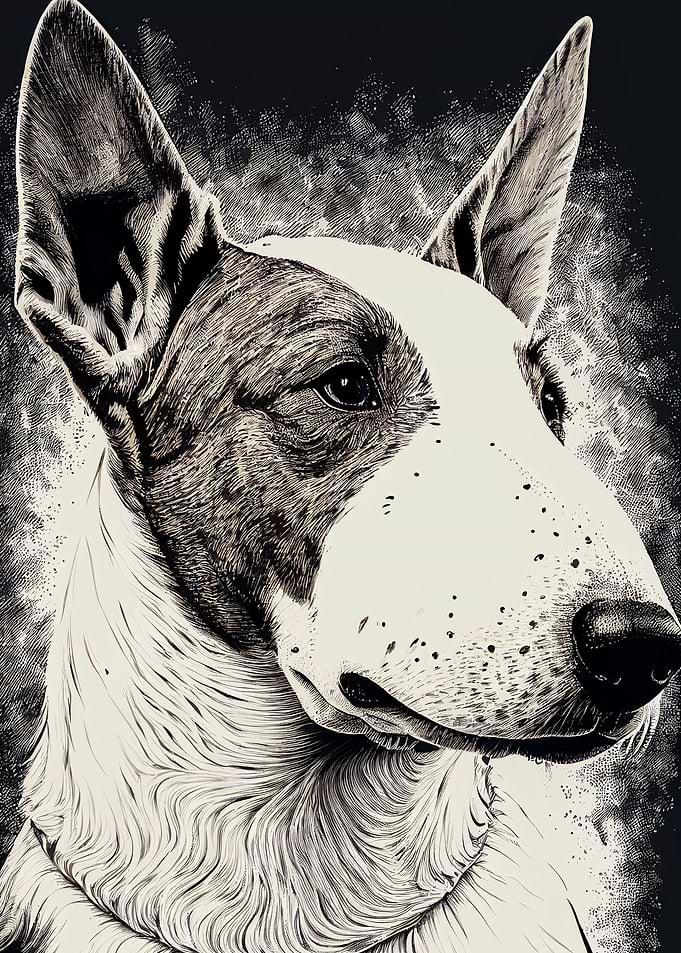 Bull Terrier Dog Drawing