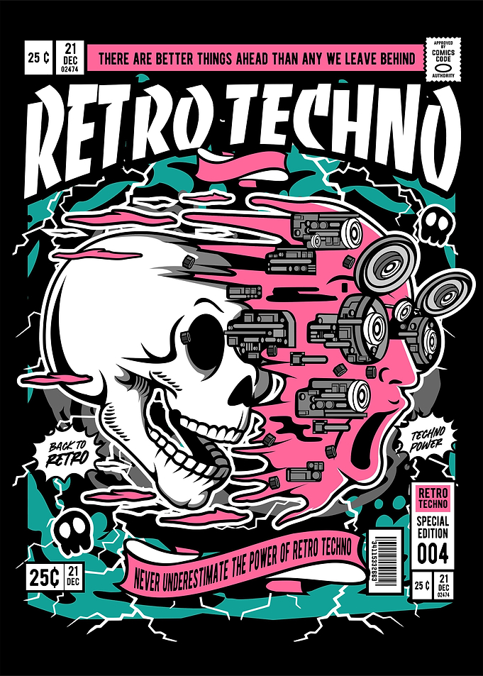 skull face comic cover