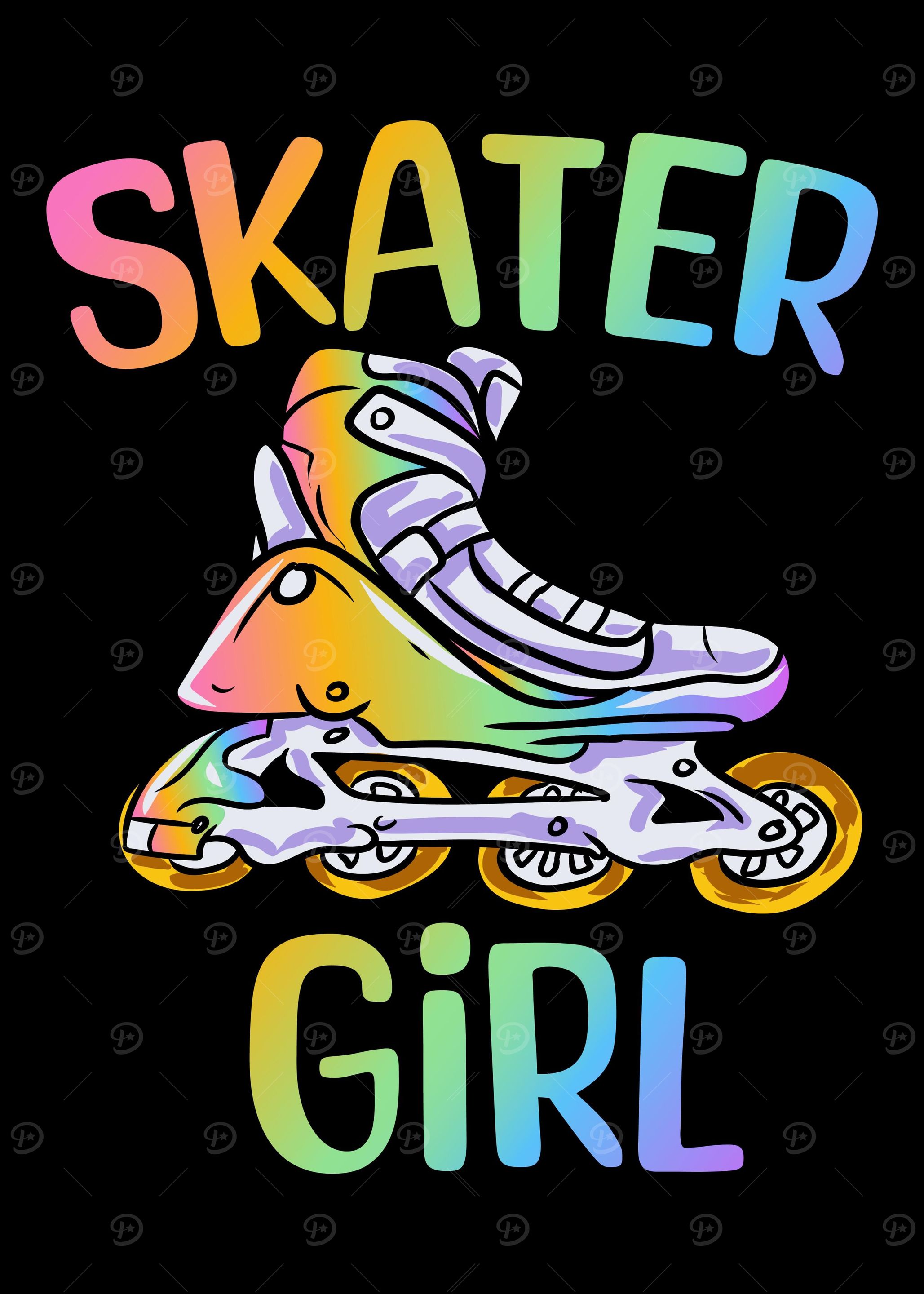 Skater Girl Rollerblading