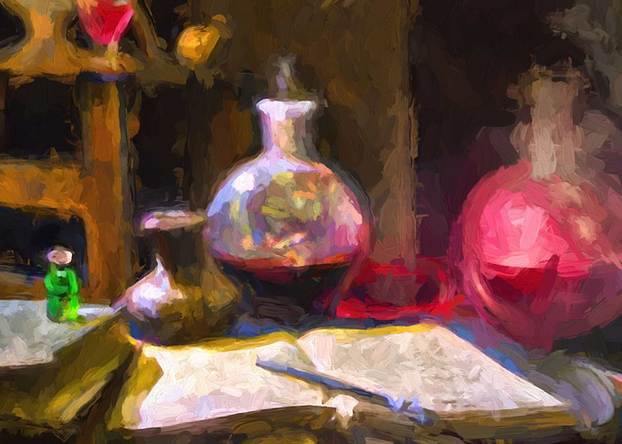 Oil Alchemical Still life