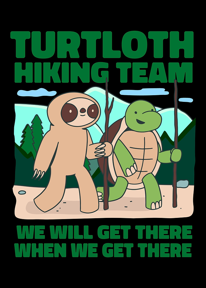 Turtloth hiking team lazy