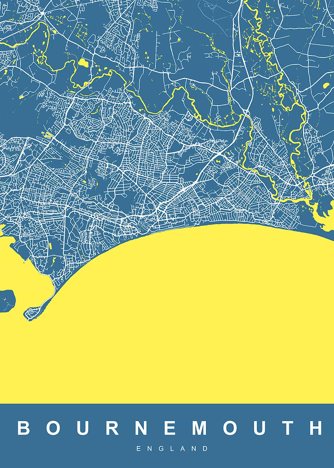 Map BOURNEMOUTH ENGLAND