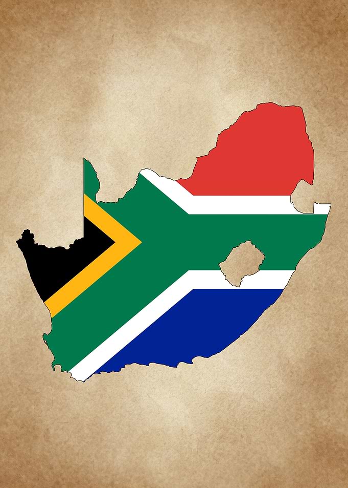 South Africa vintage map