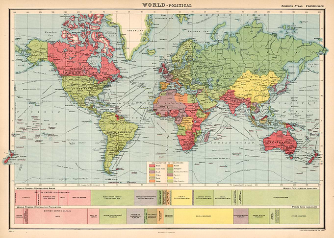 Vintage world map