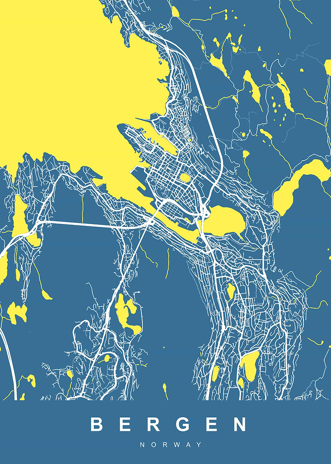 Map BERGEN NORWAY
