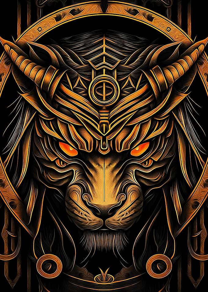 Tiger King in Japanese art