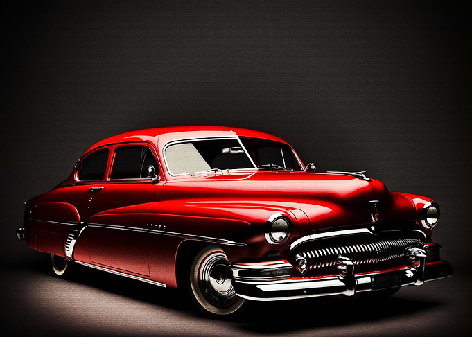 Red Antique Car