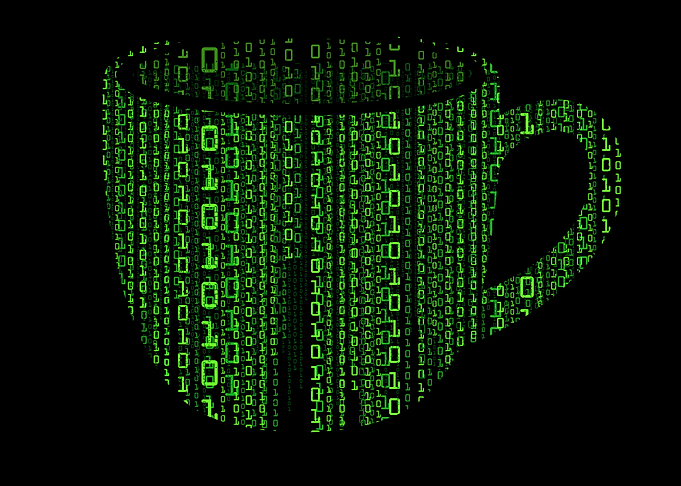 Coffee Matrix Code Cafe