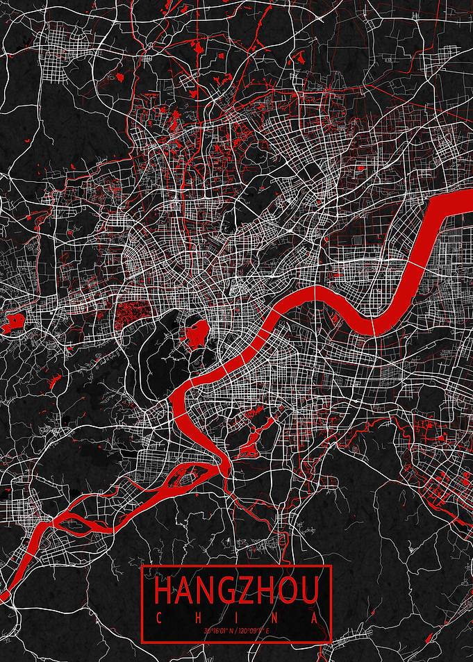 Hangzhou City Map Oriental