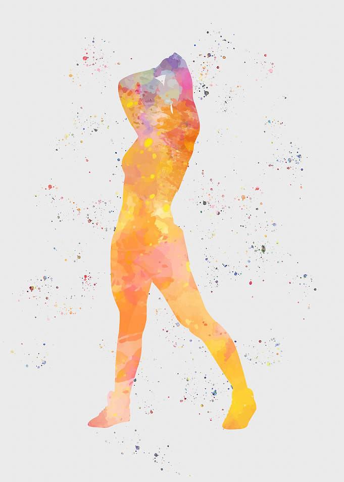 Women Yoga Watercolor