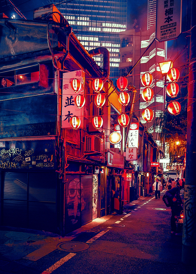 Japan with lights