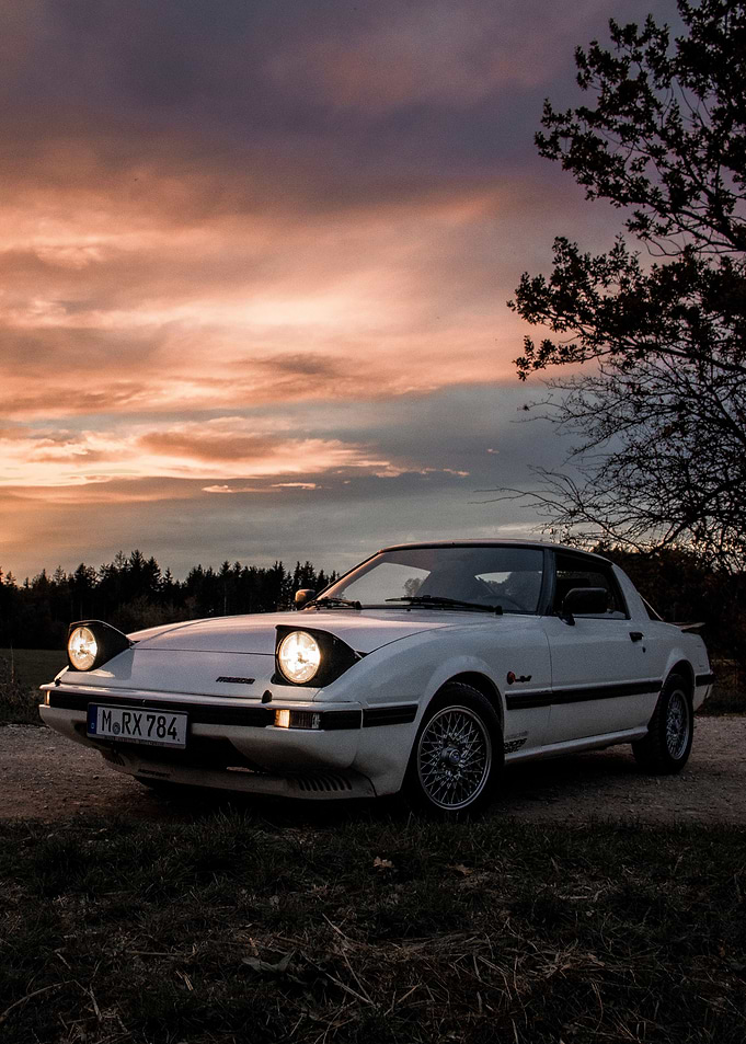 white mazda
