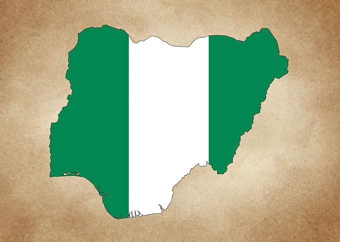Nigeria vintage map