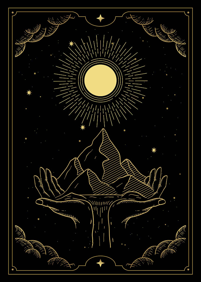Tarot mountain in the sky