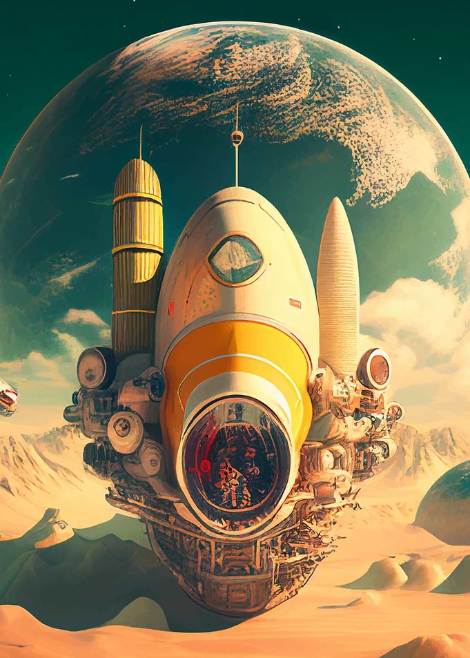 retro space ship