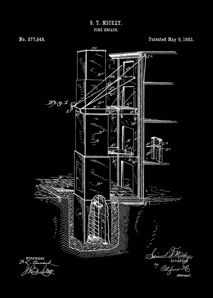 Fire Escape 1888 Blueprint