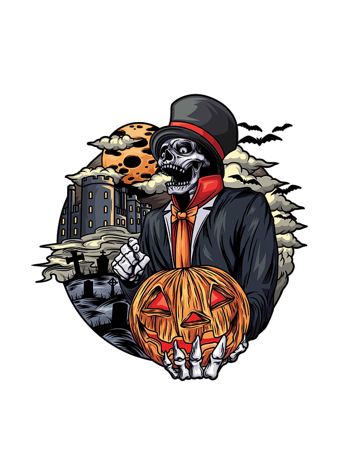 Skull and Pumpkin