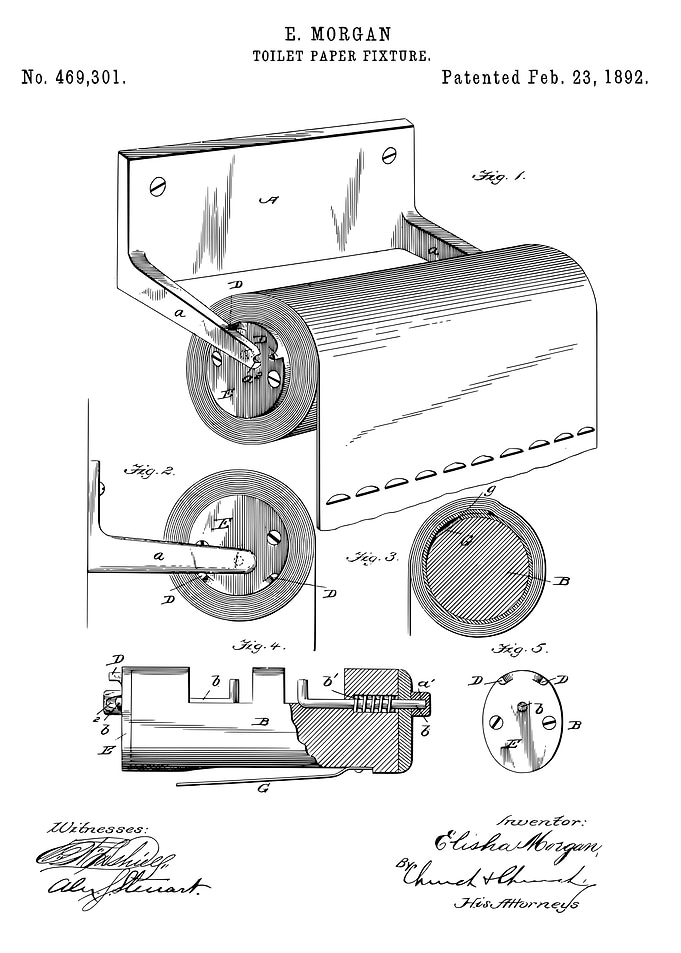 Toilet paper patent