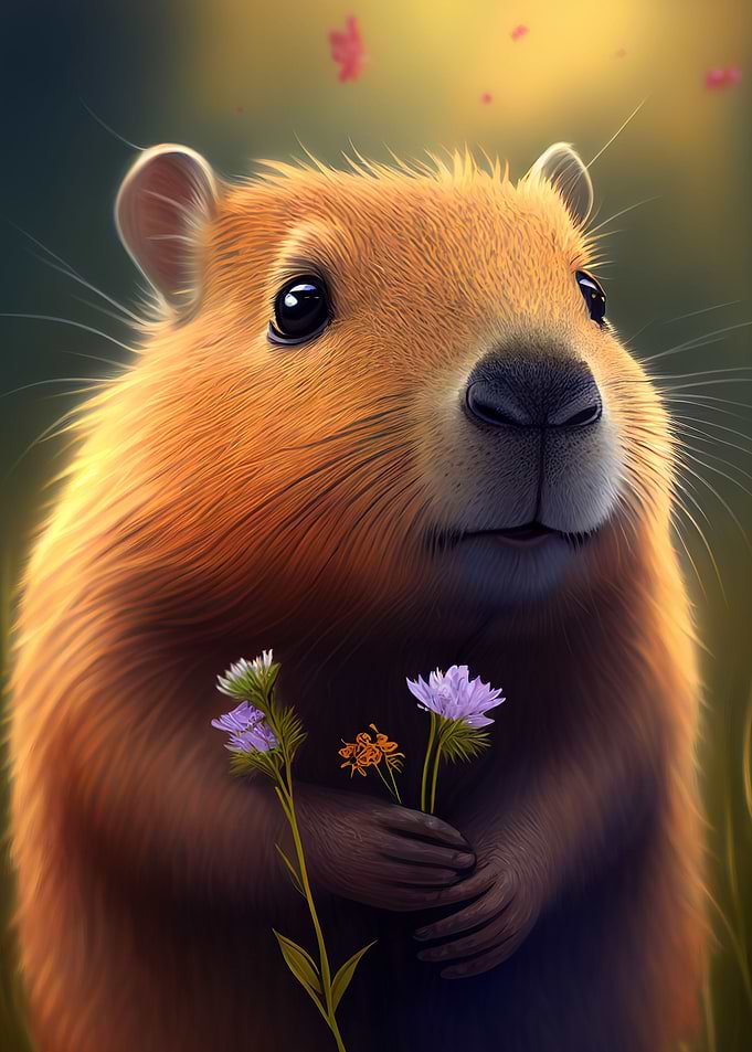 Capybara Flower