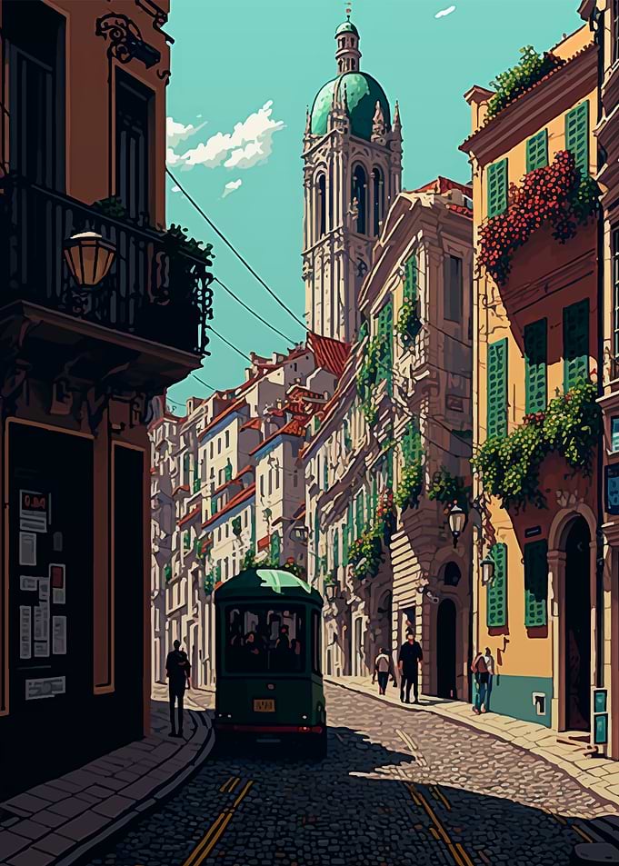 Lisbon Pixel art