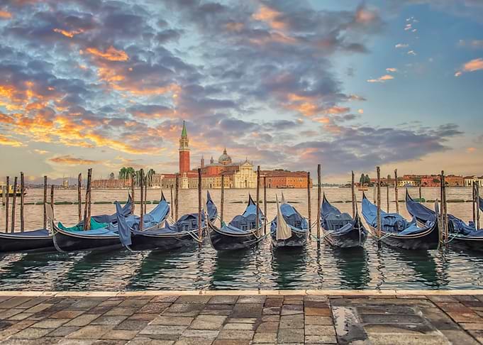 Gondalas at sunrise