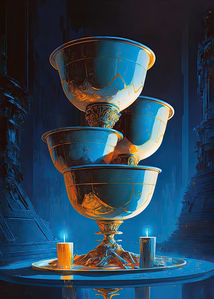 4 of Cups MystDeck