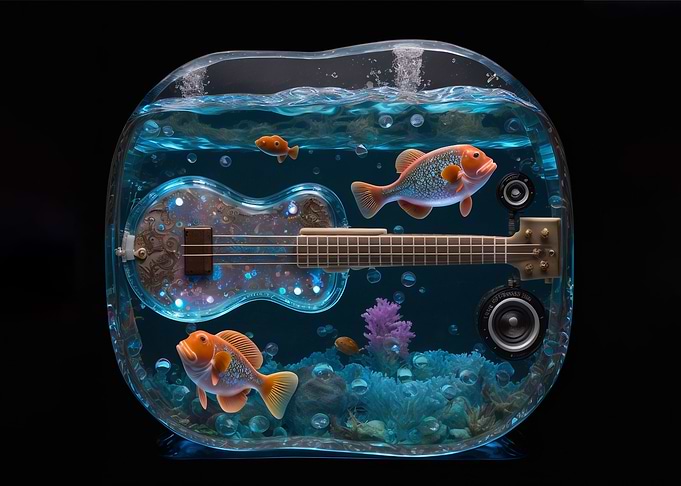 Fish in Glass Ukulele