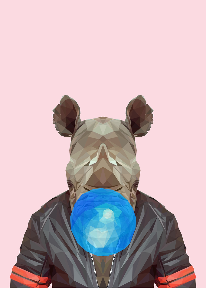 rhino bubblegum amimal