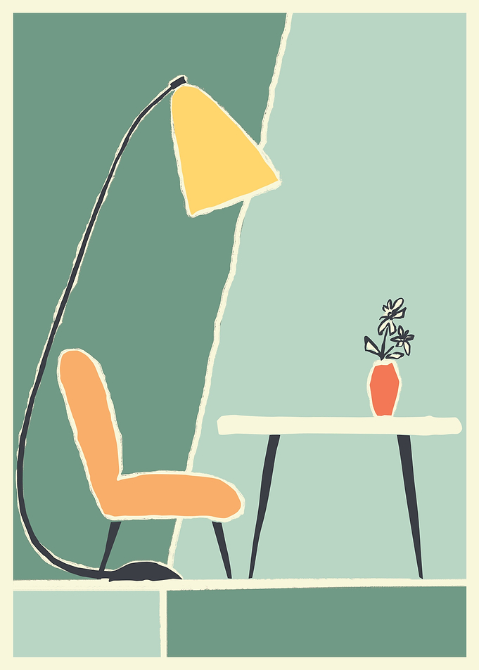Poster vintage living room