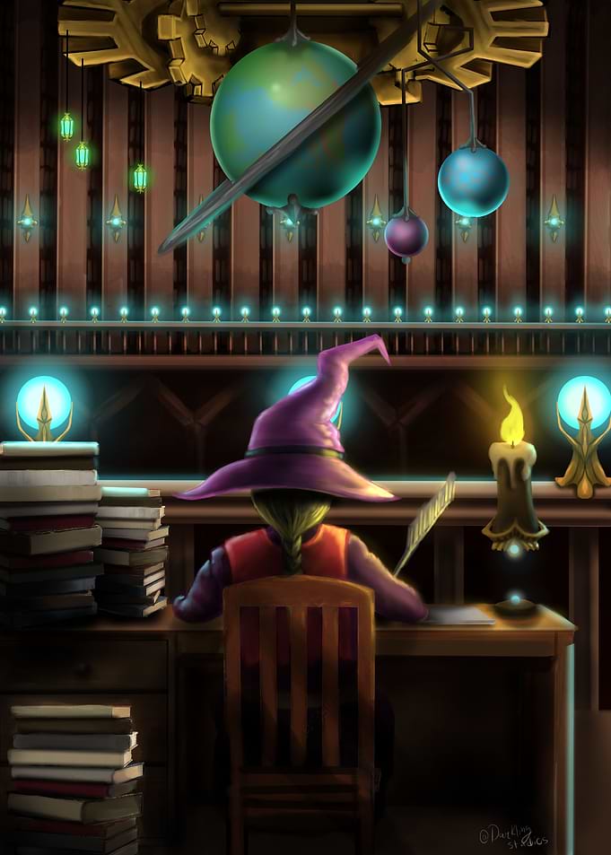 a heavy night of study
