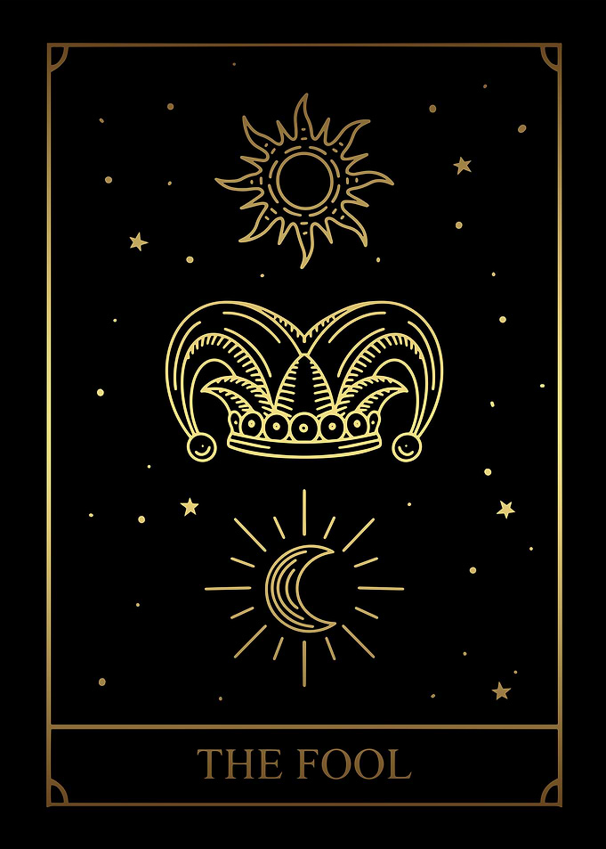 Tarot the fool moon sun