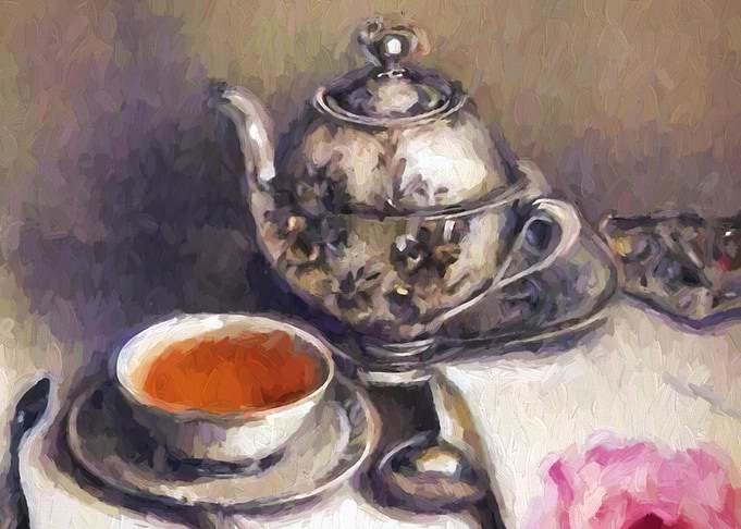 Oil Still life with Teapot