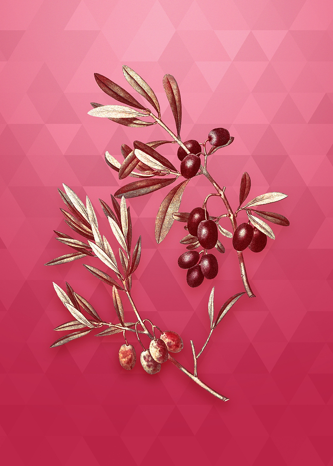 Gold Olive on Viva Magenta