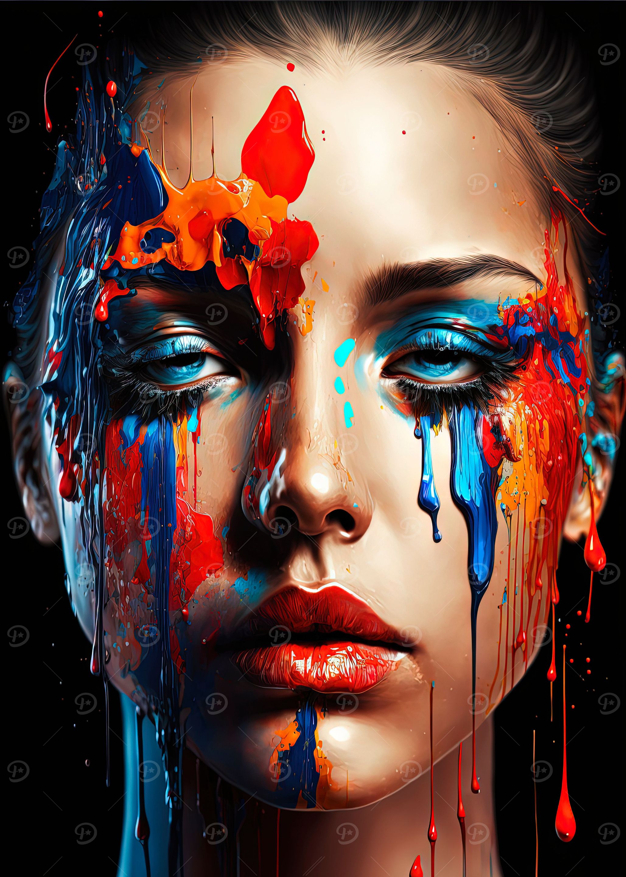 Woman Splash of Color
