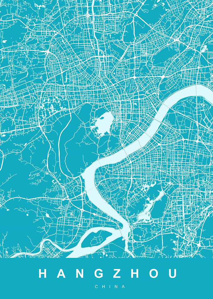 Map HANGZHOU CHINA