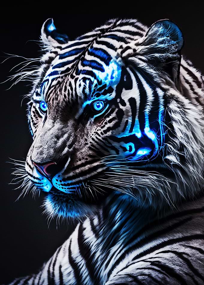 Portrait of White Tiger