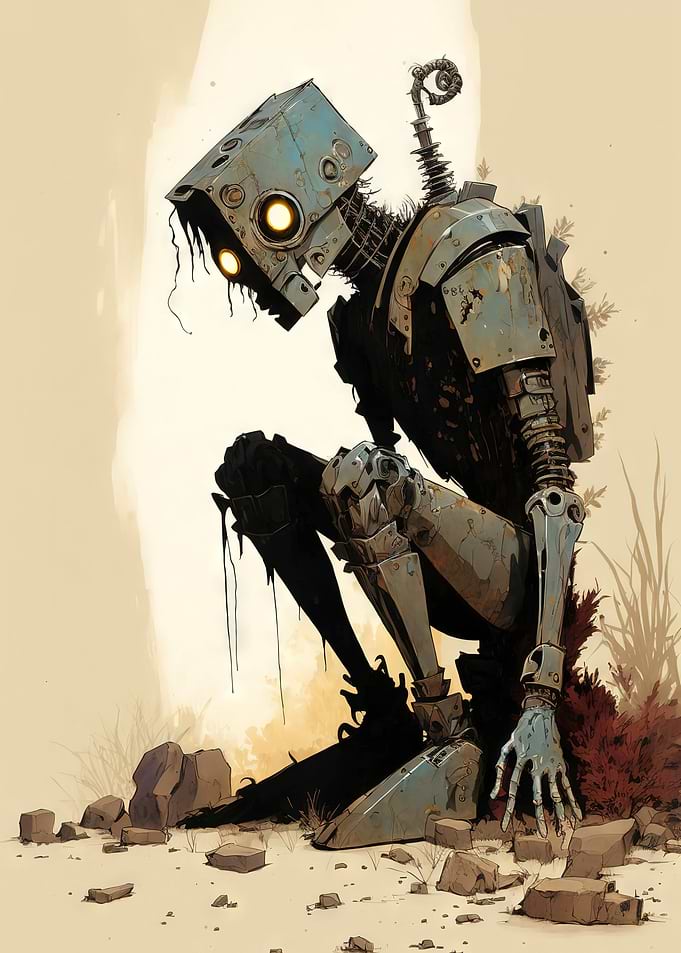 portrait of a lonely robot