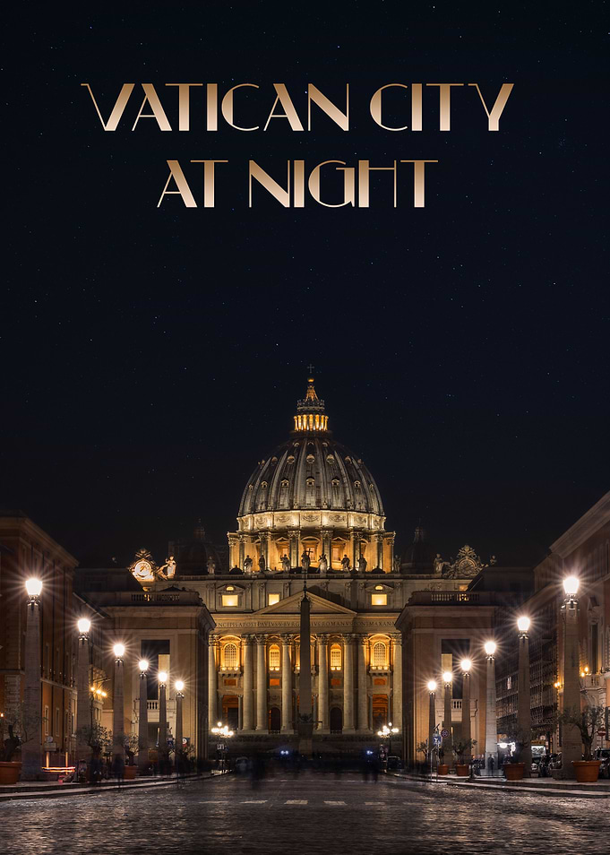 Vatican City at night