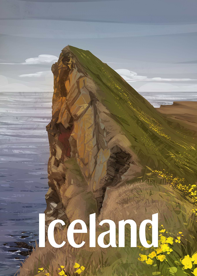Rock mountain near the sea